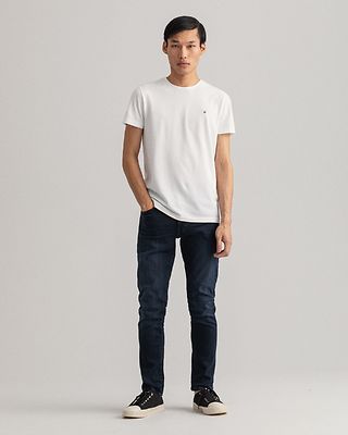 Gant tummansininen slim fit farkku