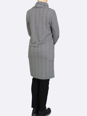 Hegler mustaharmaa kuviollinen neulosmekko