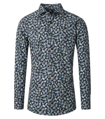 Venti modern fit vihreä kuviollinen kauluspaita