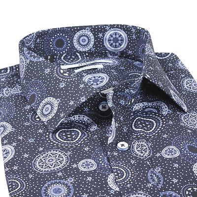 Petrifun pikähihainen kuviollinen slim fit paita