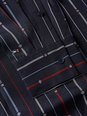 Tommy Hilfiger tummansininen paitapusero rusettikauluksella