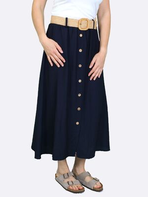 Hegler tummansininen midimittainen hame