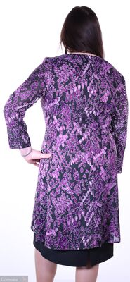 Shenina lilansävyinen hihallinen juhlamekko