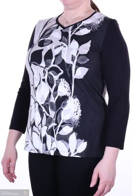 Shenina musta-beige trikoo pusero