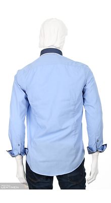 Guide London sininen slim fit kauluspaita