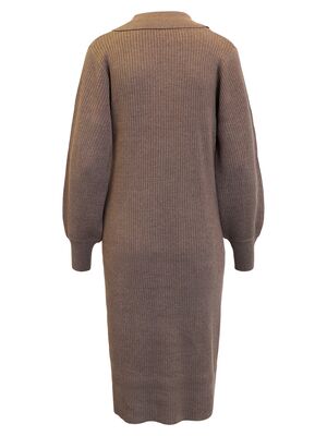 Signature nutriansävyinen neulemekko