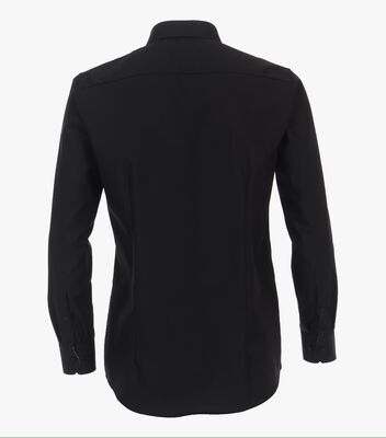 Venti musta modern fit kauluspaita