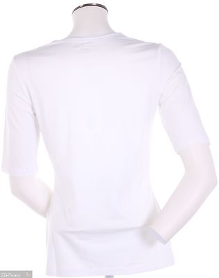 Gerry Weberin valkoinen trikoopusero, pyöreällä pääntiellä