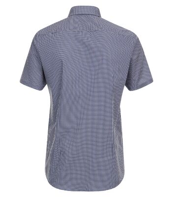 Venti sinikuvioinen modern fit lyhythihainen kauluspaita