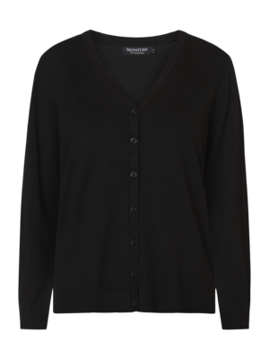 Signature musta klassinen neuletakki