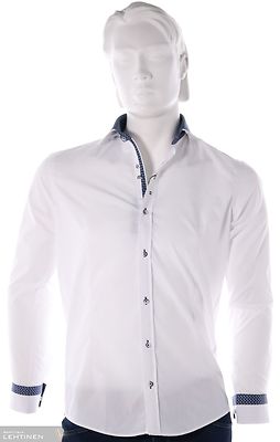 Guide London valkoinen slim fit kauluspaita