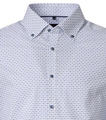 Venti body fit valkoinen pienikuvioinen kauluspaita