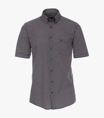 Casamoda comfort fit kuviollinen lyhythihainen kauluspaita