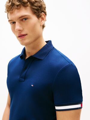 Tommy Hilfiger tummansininen kevyt pikeepaita