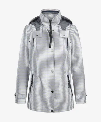 Barbara Lebek raidallinen tekninen kevättakki