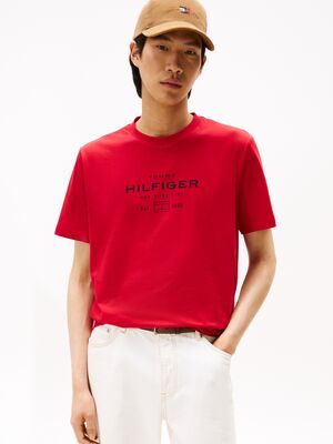 Tommy Hilfiger punainen regular fit t-paita