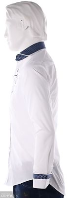 Guide London valkoinen slim fit kauluspaita