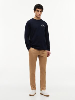 Tommy Hilfiger tummansininen pitkähihainen t-paita