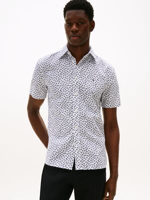 Tommy Hilfiger kuviollinen puuvilla/pelllava lyhythihainen kauluspaita