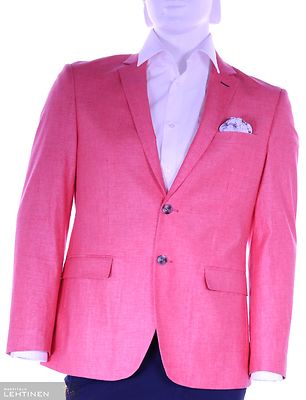 Pre End  kirkkaan koralli pellava irtotakki