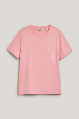 Gant brodeerattu pinkki t-paita