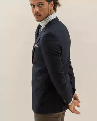 Turo tummansininen super 100 villa irtotakki