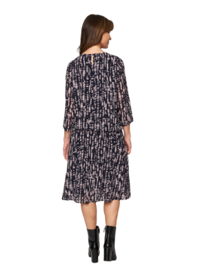 Signature sininen kuviollinen sifonki pusero