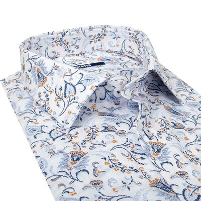 Petrifun valkoinen kuviollinen modern fit kauluspaita