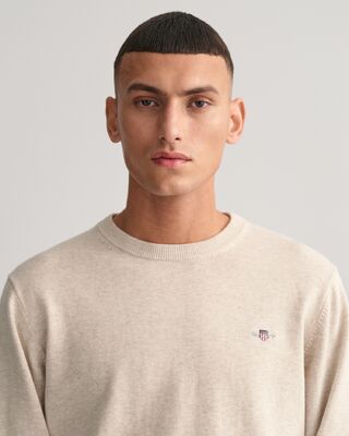 Gant vaalea hiekansävyinen puuvilla neule