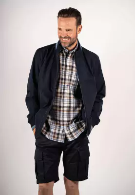 Pre End tummansininen pusakka