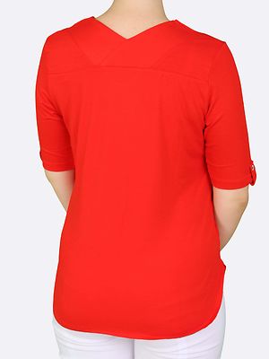 Lea H punainen lyhythihainen pusero