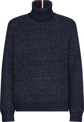 Tommy hilfiger tummansininen paksu neulepusero