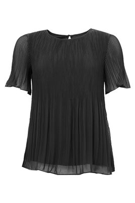 STI musta pliseerattu sifonki pusero