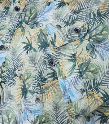 Casamoda vihreäkuosinen casual fit lyhythihainen kauluspaita