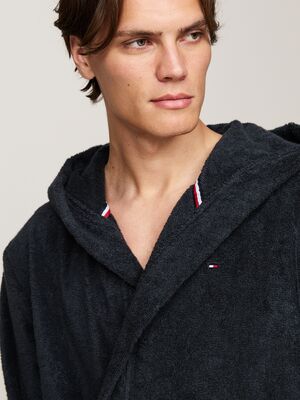 Tommy Hilfiger tummansininen miesten kylpytakki