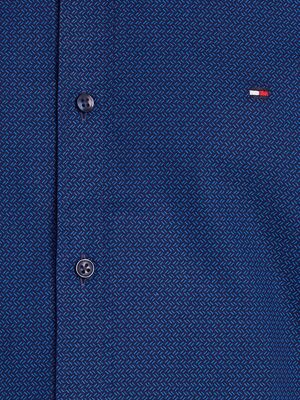 Tommy Hifiger sininen kuviollinen slim fit paita