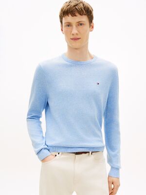 Tommy Hilfiger vaaleansininen puuvillaneulepusero