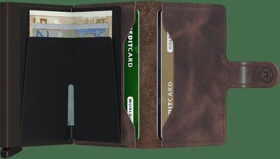 Secrid tummanruskea turvalompakko