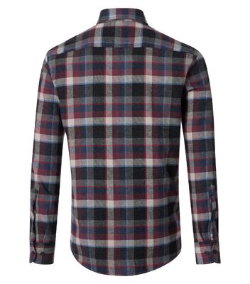 Casamoda viininpunasävyinen casual fit kauluspaita