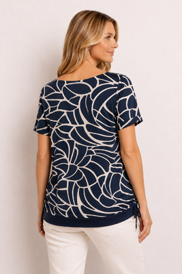 Lea H Curve trikoopaita graafisella kuosilla