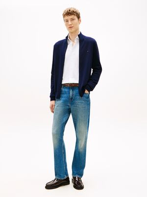 Tommy Hilfiger tummansininen puuvilla-kasmirneuletakki