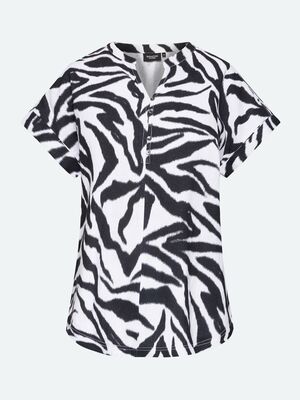 Signature musta valkoinen pellava tunika