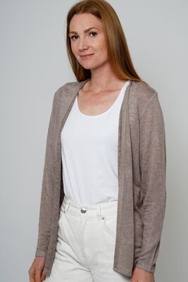 M.X.O hiekan sävyinen ohut neuletakki