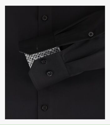 Venti musta modern fit kauluspaita