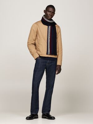 Tommy Hilfiger tummansininen neulottu huivi