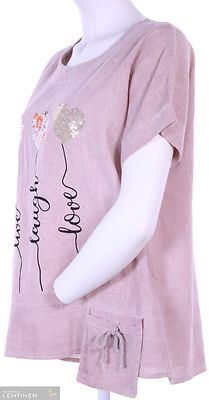 Curve reilumitoitus! vanharoosa pellavasekoite pusero