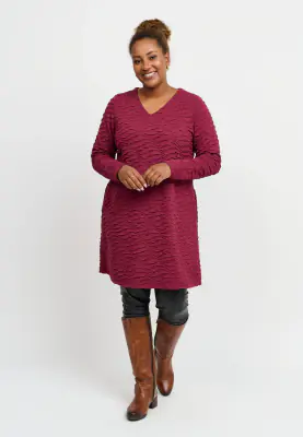 Pont Neuf viininpunainen A-linjainen tunika