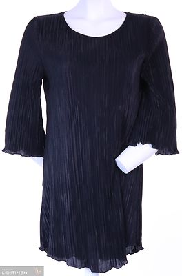 Muoti herrala musta pliseerattu tunika