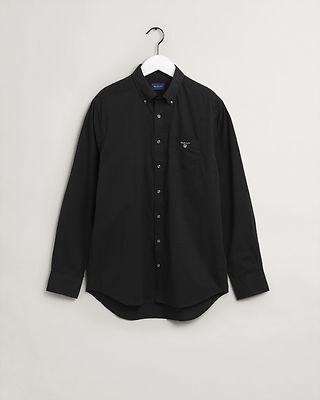 Gant musta pitkähihainen regular fit kauluspaita