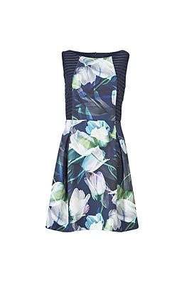 Swing kuviollinen lyhyt kellohelma mekko